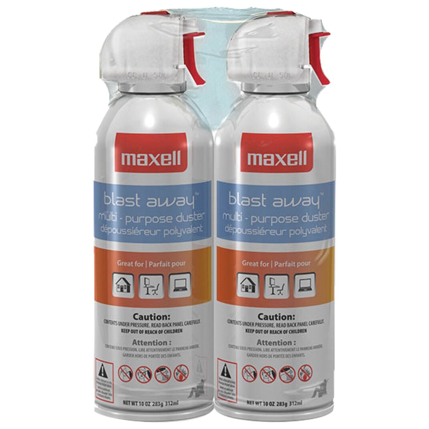 Maxell 190026 - Ca4 Blast Away Canned Air (2 Pk) (white)