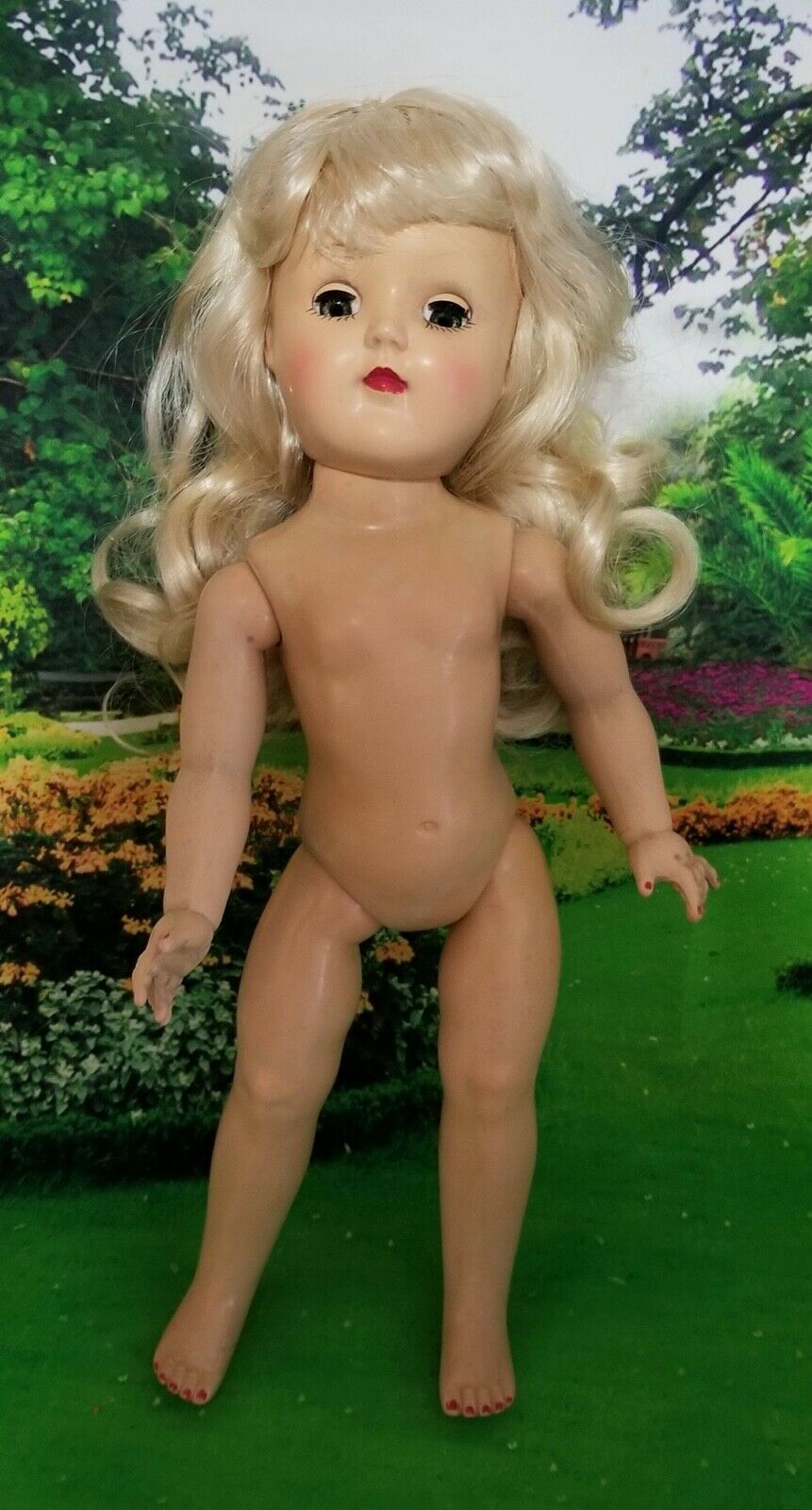 Ideal Naked   Long  Haired Blonde Toni P91~16" Hard Plastic Doll~~dress Me Doll