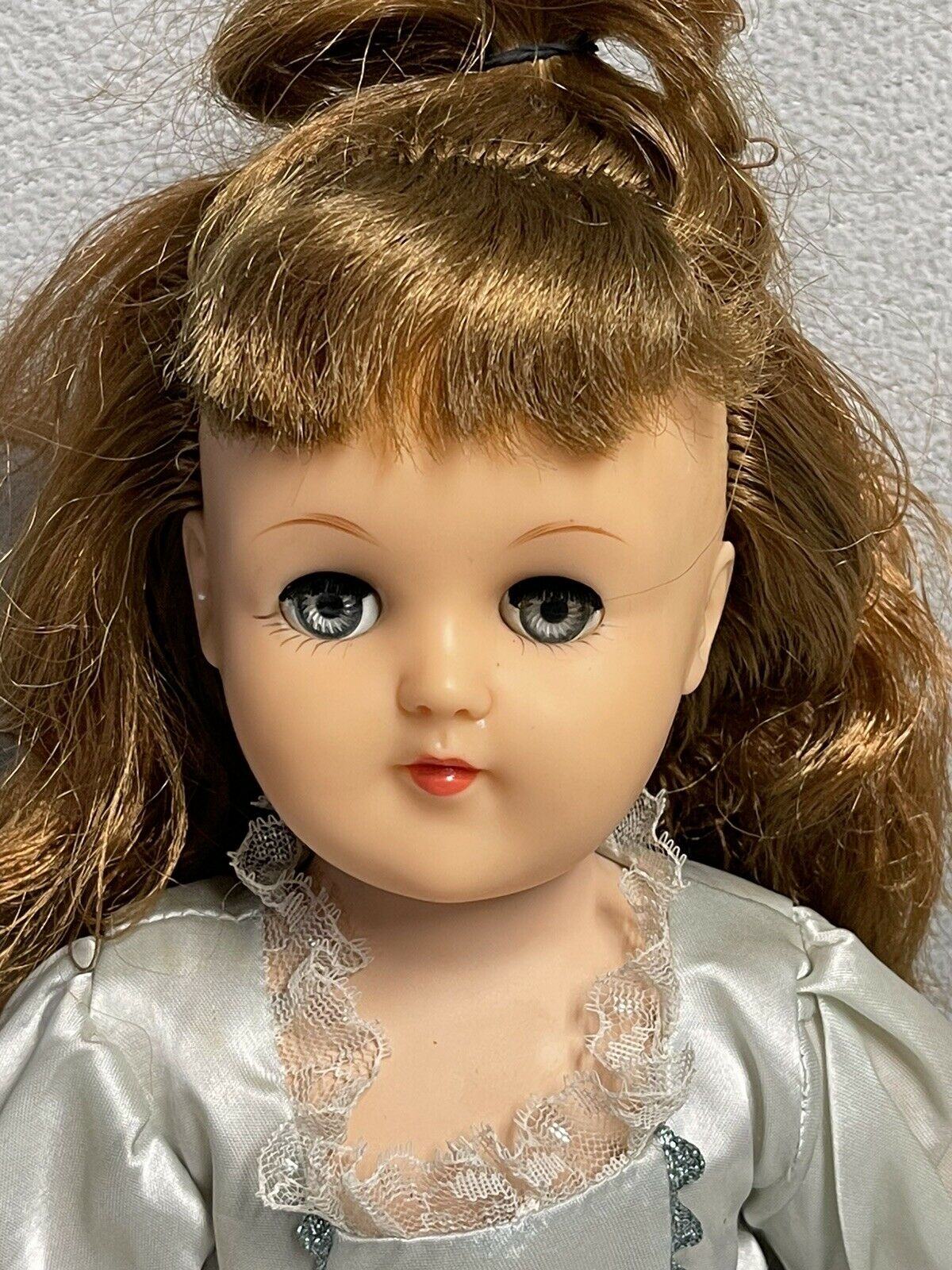 Vintage Ideal P 93 21” Toni Doll Auburn Brunette Sleep Blue Eyes
