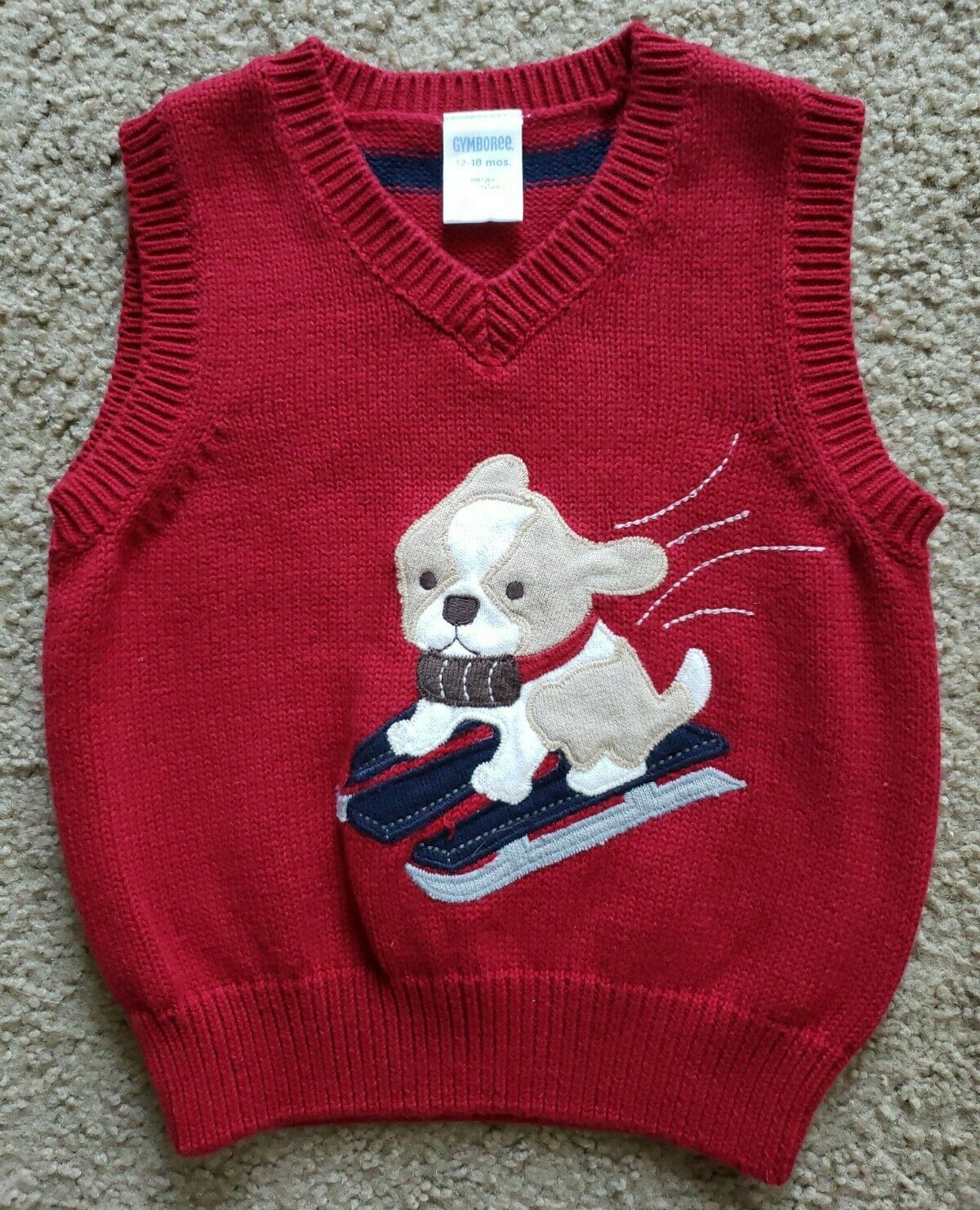 Infant Boys Gymboree Adorable Sweater Vest Sz 12-18m ** Excellent **