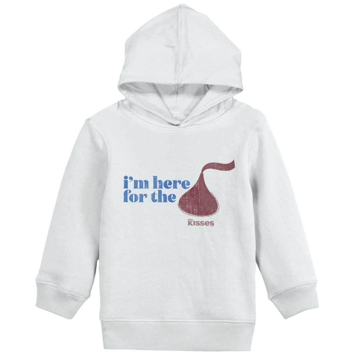 I'm Here For The Kisses Hershey's Chocolate Toddler Boy Girl Hoodie Sweatshirts